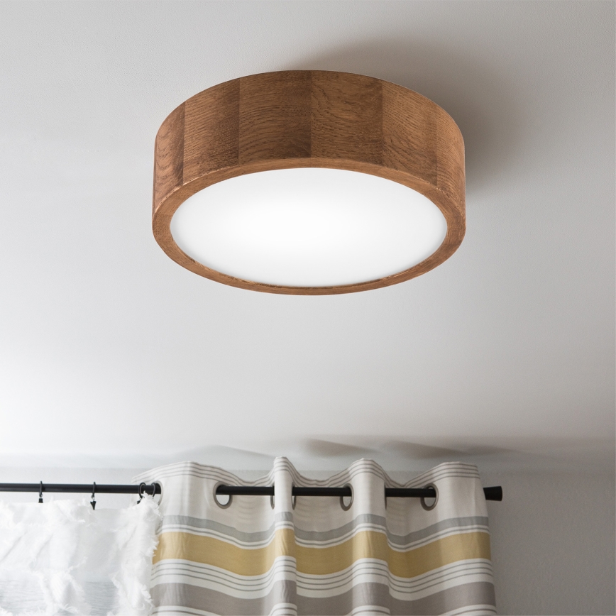 Brilagi - Plafoniera LED CARVALHO 1xE27/15W/230V finitura rovere/ciliegio Ø 27 cm
