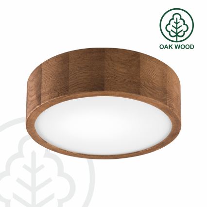 Brilagi - Plafoniera LED CARVALHO 1xE27/15W/230V finitura rovere/ciliegio Ø 27 cm