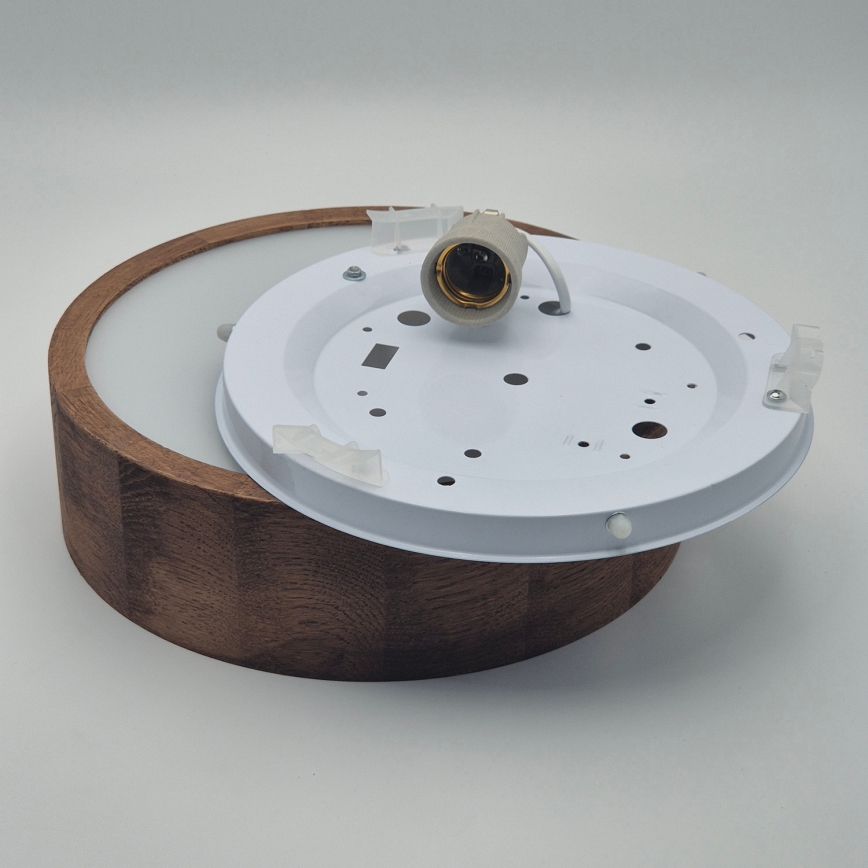 Brilagi - Plafoniera LED CARVALHO 1xE27/15W/230V finitura rovere/ciliegio Ø 27 cm