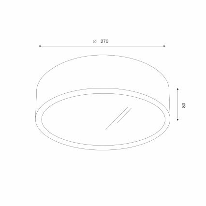 Brilagi - Plafoniera LED CARVALHO 1xE27/15W/230V finitura rovere/ciliegio Ø 27 cm
