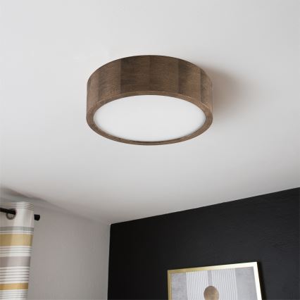 Brilagi - Plafoniera LED CARVALHO 1xE27/15W/230V, finitura rovere/noce, Ø 27 cm
