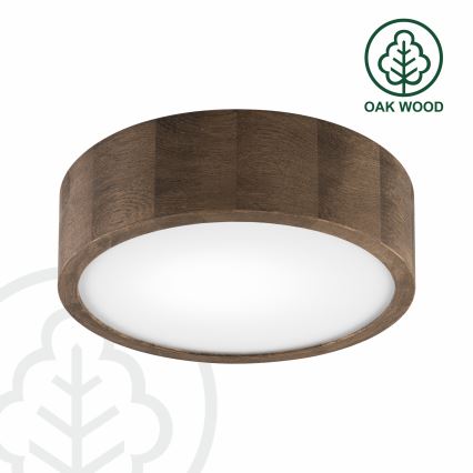 Brilagi - Plafoniera LED CARVALHO 1xE27/15W/230V, finitura rovere/noce, Ø 27 cm