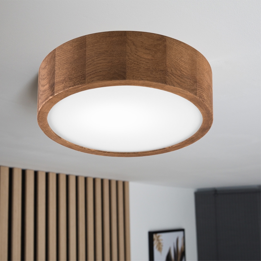 Brilagi - Plafoniera LED CARVALHO 1xE27/60W/230V quercia ciliegio diametro 27 cm