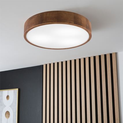 Brilagi - Plafoniera LED CARVALHO 3xE27/15W/230V rovere ciliegio Ø 47 cm