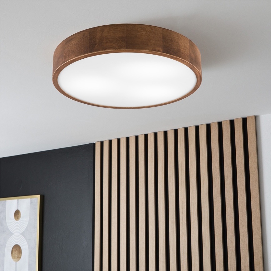 Brilagi - Plafoniera LED CARVALHO 3xE27/15W/230V rovere ciliegio Ø 47 cm