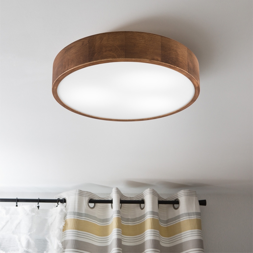 Brilagi - Plafoniera LED CARVALHO 3xE27/15W/230V rovere ciliegio Ø 47 cm