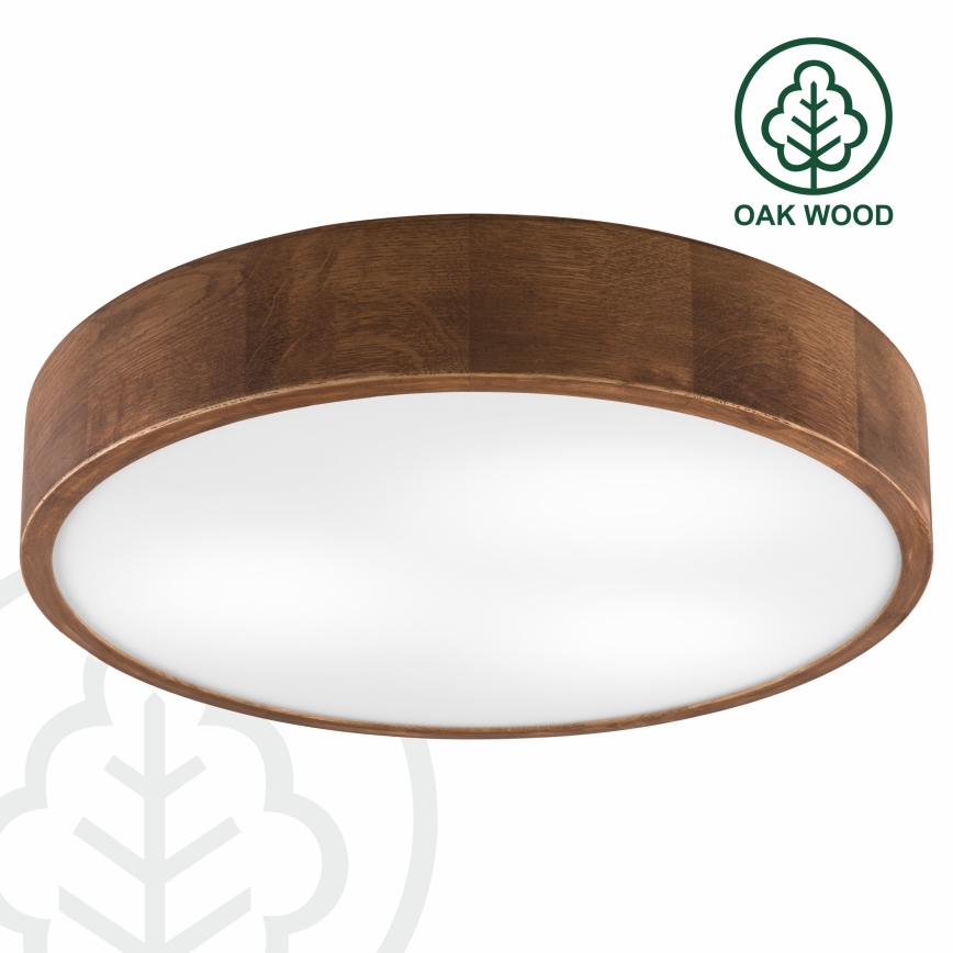 Brilagi - Plafoniera LED CARVALHO 3xE27/15W/230V rovere ciliegio Ø 47 cm