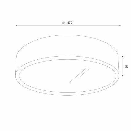 Brilagi - Plafoniera LED CARVALHO 3xE27/15W/230V rovere ciliegio Ø 47 cm