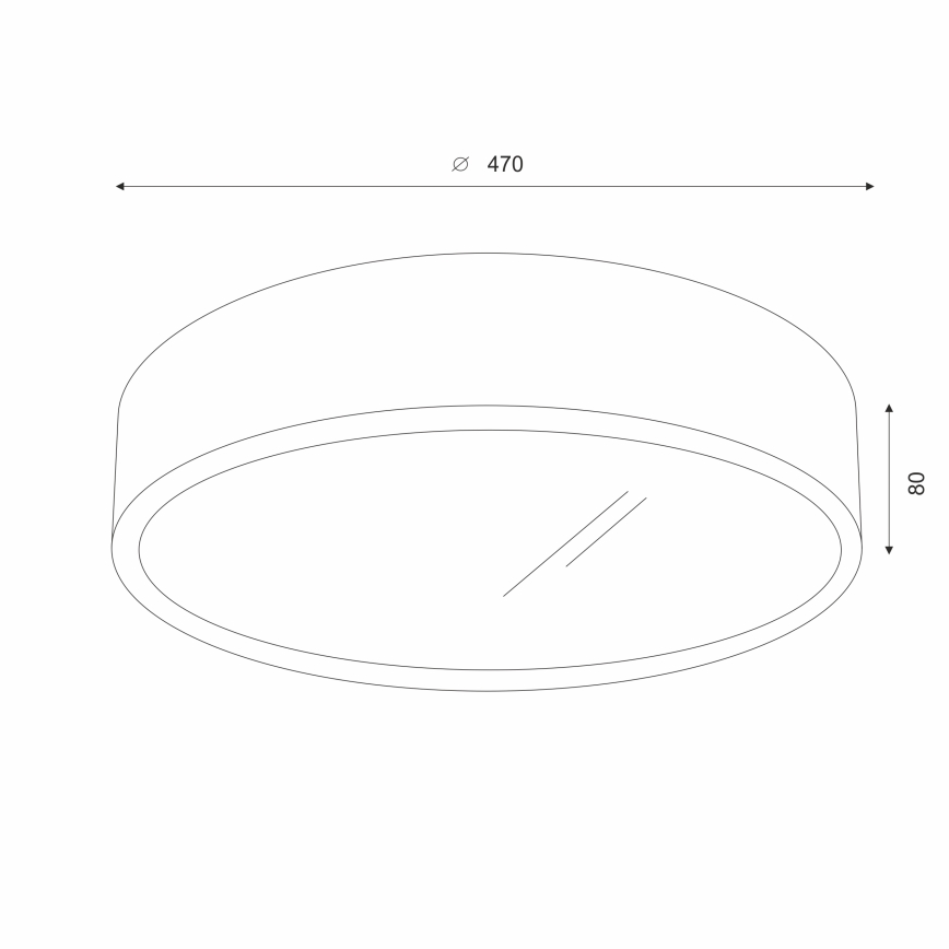 Brilagi - Plafoniera LED CARVALHO 3xE27/15W/230V rovere ciliegio Ø 47 cm