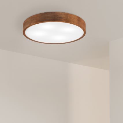 Brilagi - Plafoniera LED CARVALHO 4xE27/60W/230V finitura rovere ciliegio Ø 57,5 cm