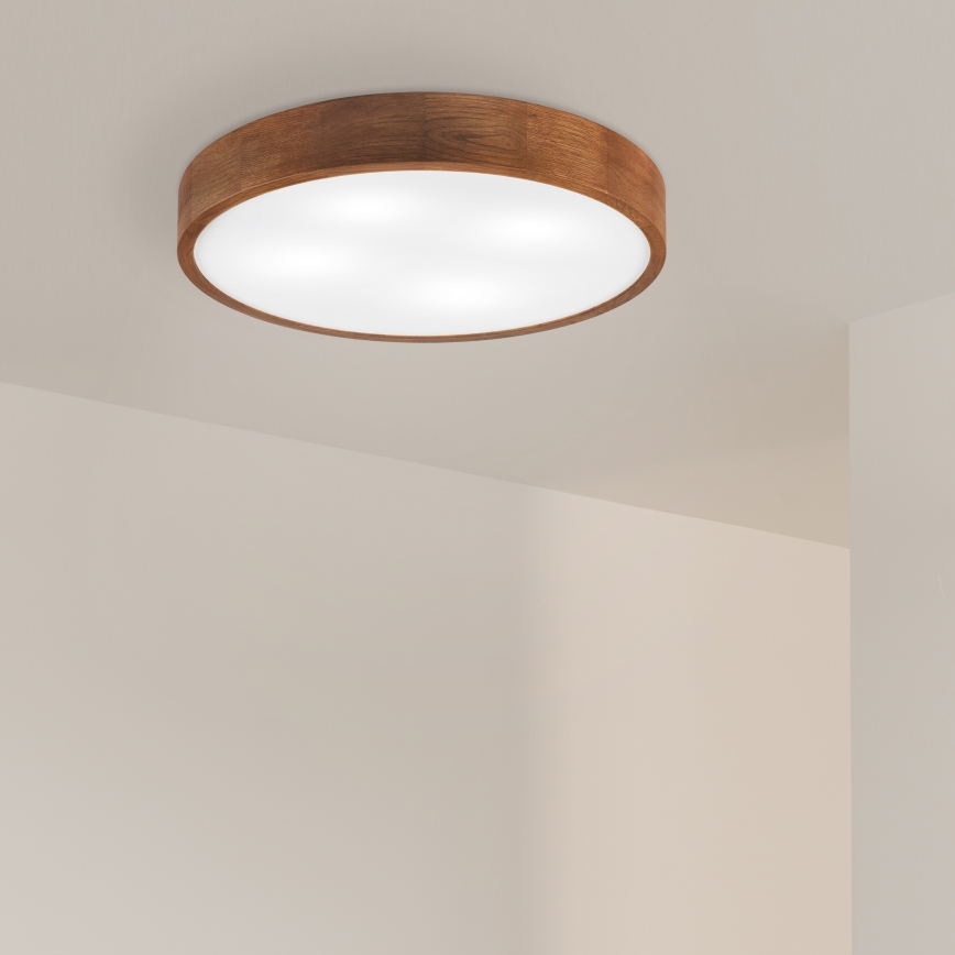 Brilagi - Plafoniera LED CARVALHO 4xE27/60W/230V finitura rovere ciliegio Ø 57,5 cm