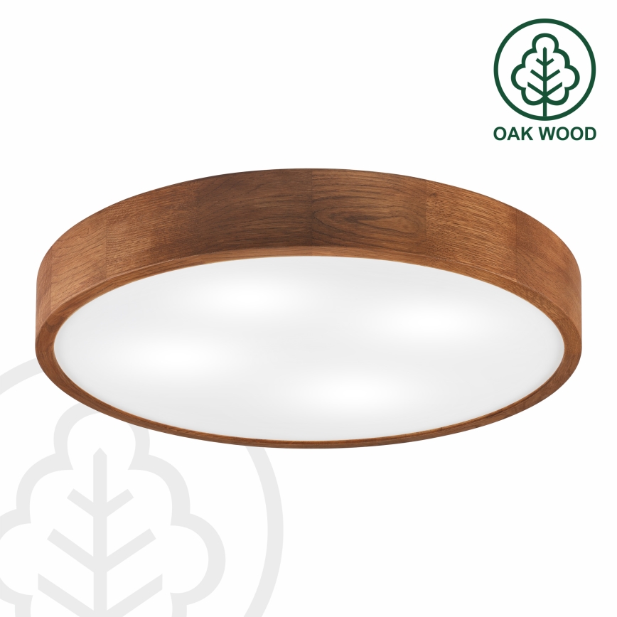 Brilagi - Plafoniera LED CARVALHO 4xE27/60W/230V finitura rovere ciliegio Ø 57,5 cm