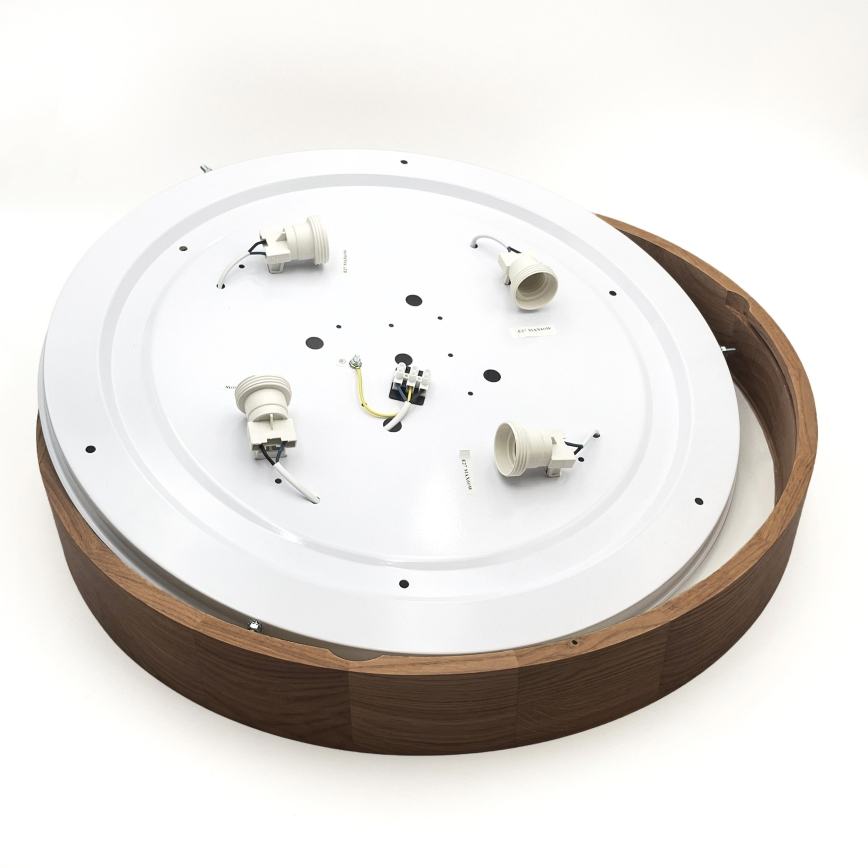 Brilagi - Plafoniera LED CARVALHO 4xE27/60W/230V finitura rovere ciliegio Ø 57,5 cm