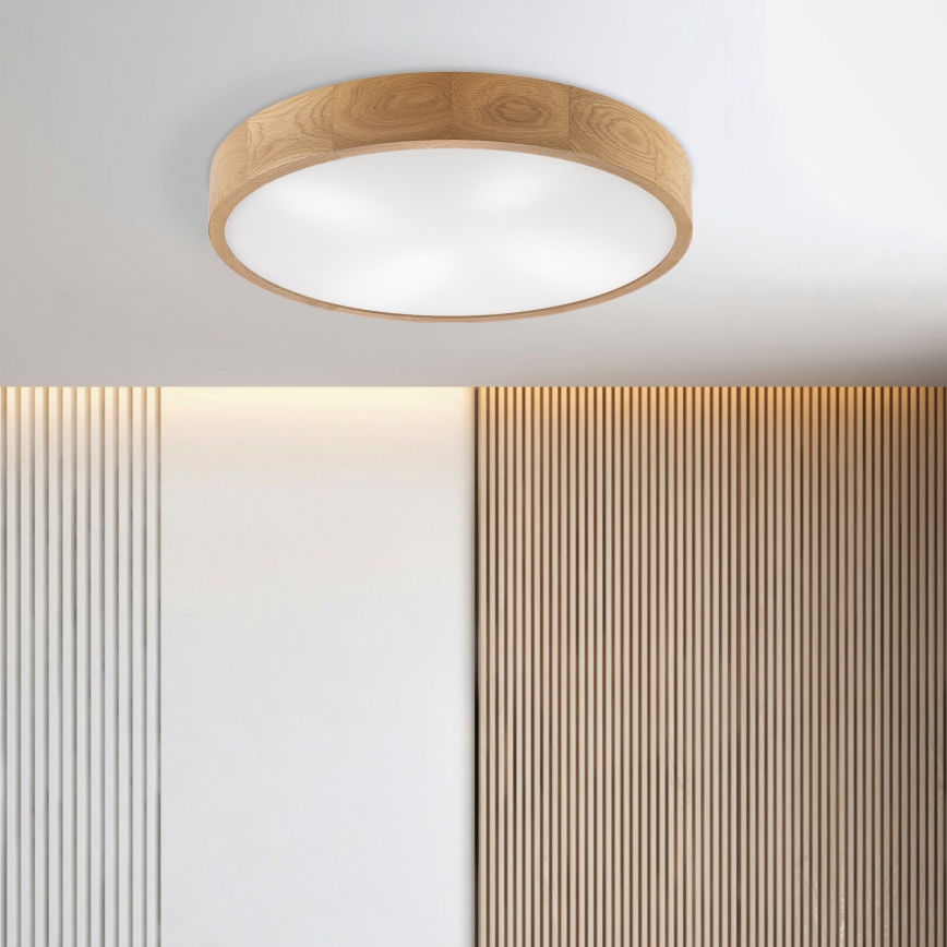 Brilagi - Plafoniera LED CARVALHO 4xE27/60W/230V rovere Ø 57,5 cm