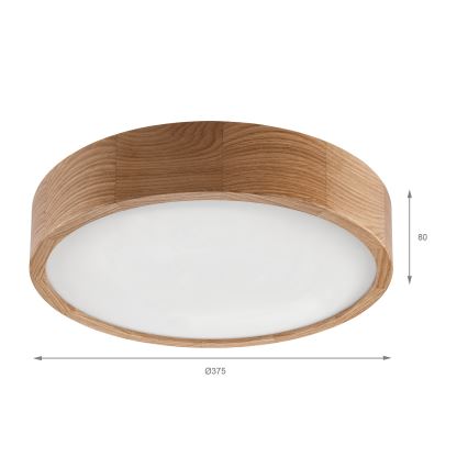 Brilagi - Plafoniera LED CARVALHO LED/36W/230V rovere Ø 37,5 cm