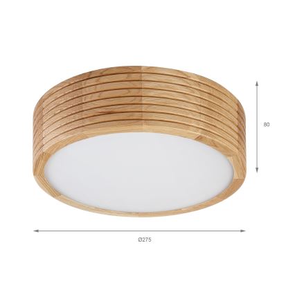 Brilagi - Plafoniera LED CARVALHO MODERN 1xE27/60W/230V Ø 27,5 cm rovere