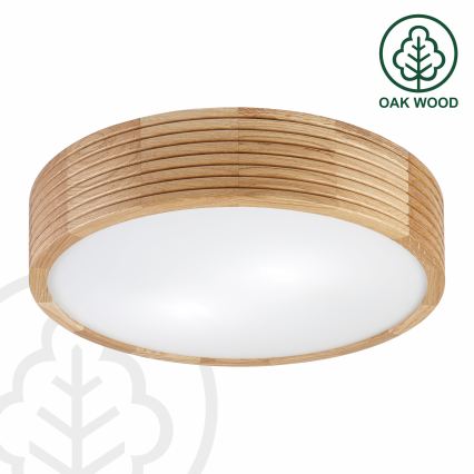 Brilagi - Plafoniera LED CARVALHO MODERN 2xE27/60W/230V Ø 37,5 cm rovere