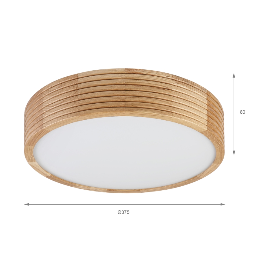 Brilagi - Plafoniera LED CARVALHO MODERN 2xE27/60W/230V Ø 37,5 cm rovere