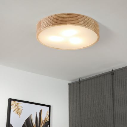 Brilagi - Plafoniera LED CARVALHO MODERN 3xE27/60W/230V Ø 47,5 cm rovere