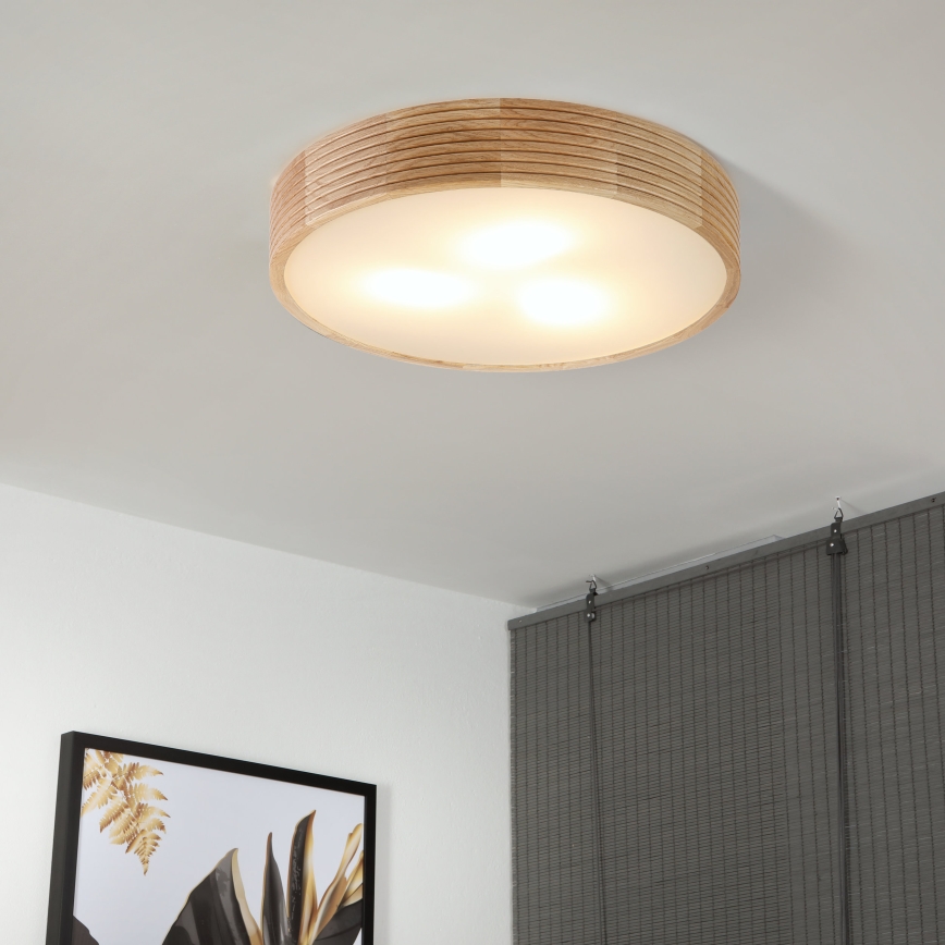 Brilagi - Plafoniera LED CARVALHO MODERN 3xE27/60W/230V Ø 47,5 cm rovere