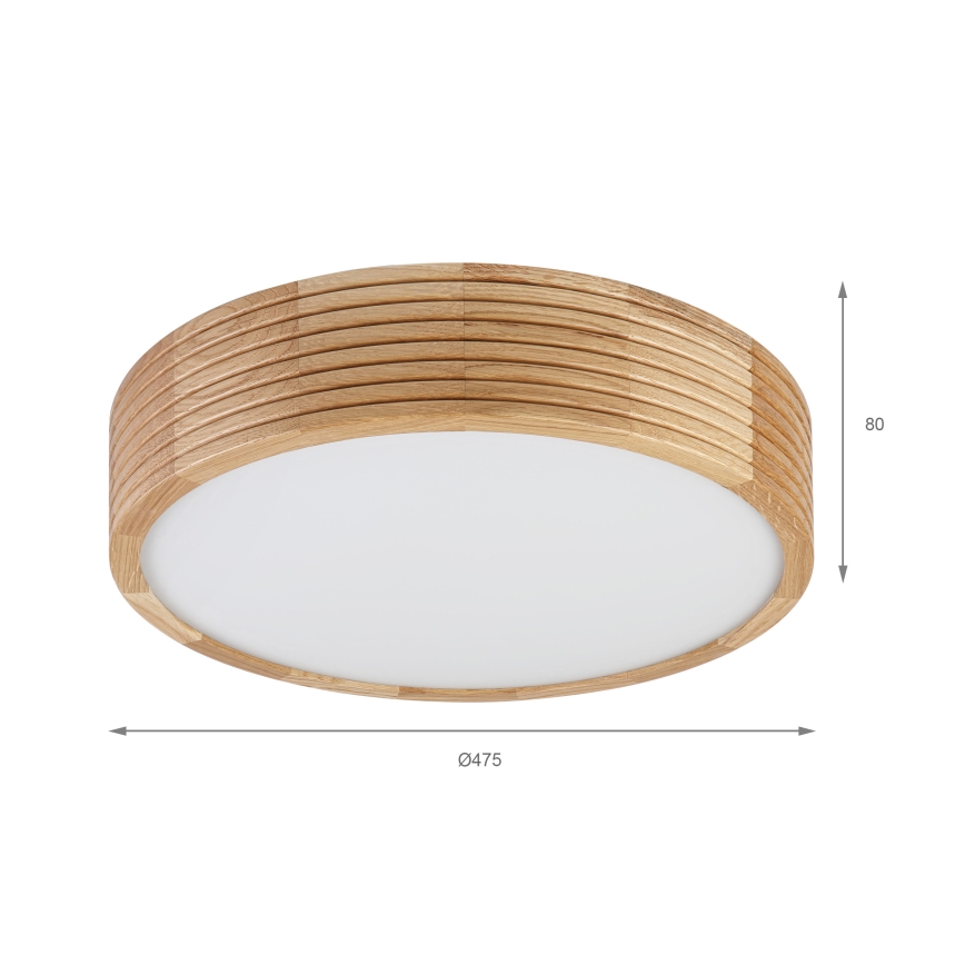 Brilagi - Plafoniera LED CARVALHO MODERN 3xE27/60W/230V Ø 47,5 cm rovere