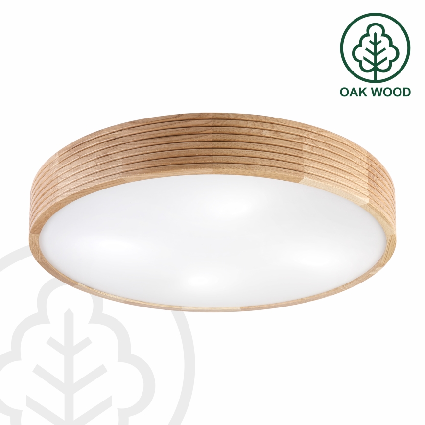 Brilagi - Plafoniera LED CARVALHO MODERN 4xE27/60W/230V rovere Ø 57,5 cm