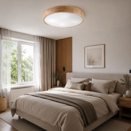 Brilagi - Plafoniera LED CARVALHO MODERN 4xE27/60W/230V rovere Ø 57,5 cm