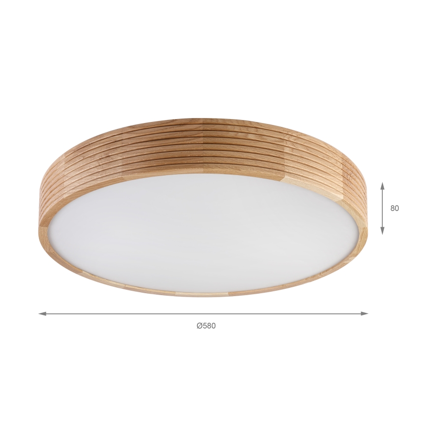 Brilagi - Plafoniera LED CARVALHO MODERN 4xE27/60W/230V rovere Ø 57,5 cm