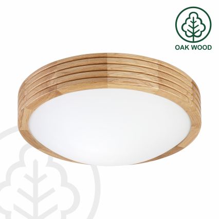 Brilagi - Plafoniera LED CARVALHO MODERN SLIM 1xE27/60W/230V Ø 27,5 cm rovere