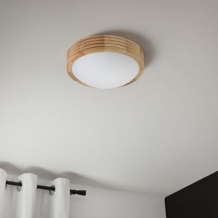 Brilagi - Plafoniera LED CARVALHO MODERN SLIM 1xE27/60W/230V Ø 27,5 cm rovere