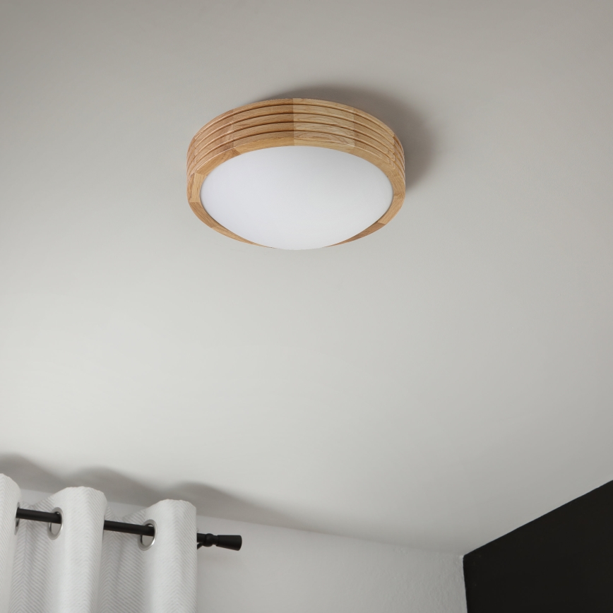 Brilagi - Plafoniera LED CARVALHO MODERN SLIM 1xE27/60W/230V Ø 27,5 cm rovere