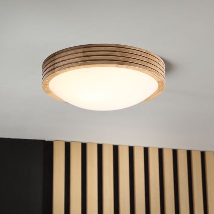 Brilagi - Plafoniera LED CARVALHO MODERN SLIM 1xE27/60W/230V Ø 27,5 cm rovere