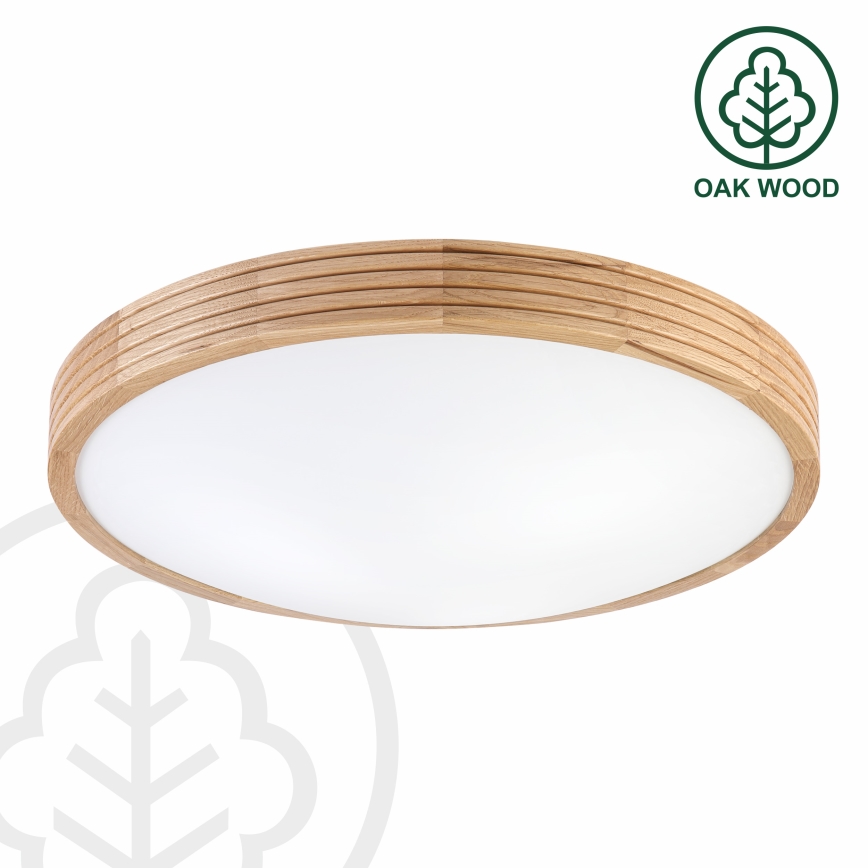 Brilagi - Plafoniera LED CARVALHO MODERN SLIM 3xE27/60W/230V Ø 47,5 cm rovere