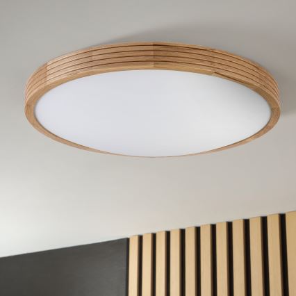 Brilagi - Plafoniera LED CARVALHO MODERN SLIM 3xE27/60W/230V Ø 47,5 cm rovere