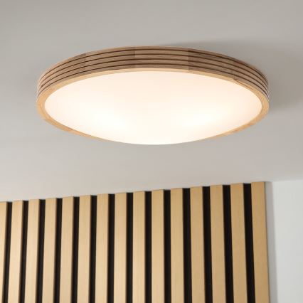 Brilagi - Plafoniera LED CARVALHO MODERN SLIM 3xE27/60W/230V Ø 47,5 cm rovere
