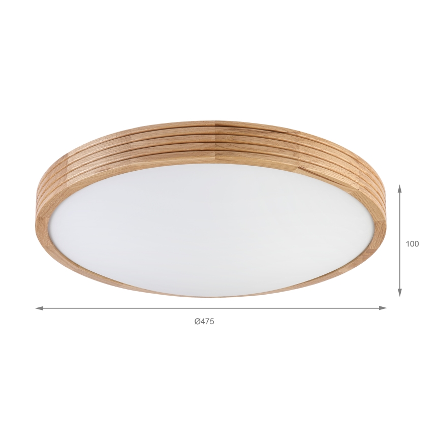 Brilagi - Plafoniera LED CARVALHO MODERN SLIM 3xE27/60W/230V Ø 47,5 cm rovere
