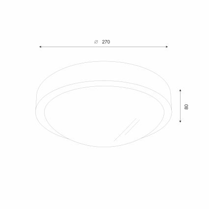 Brilagi - Plafoniera LED CARVALHO SLIM 1xE27/15W/230V rovere ciliegio Ø 27 cm