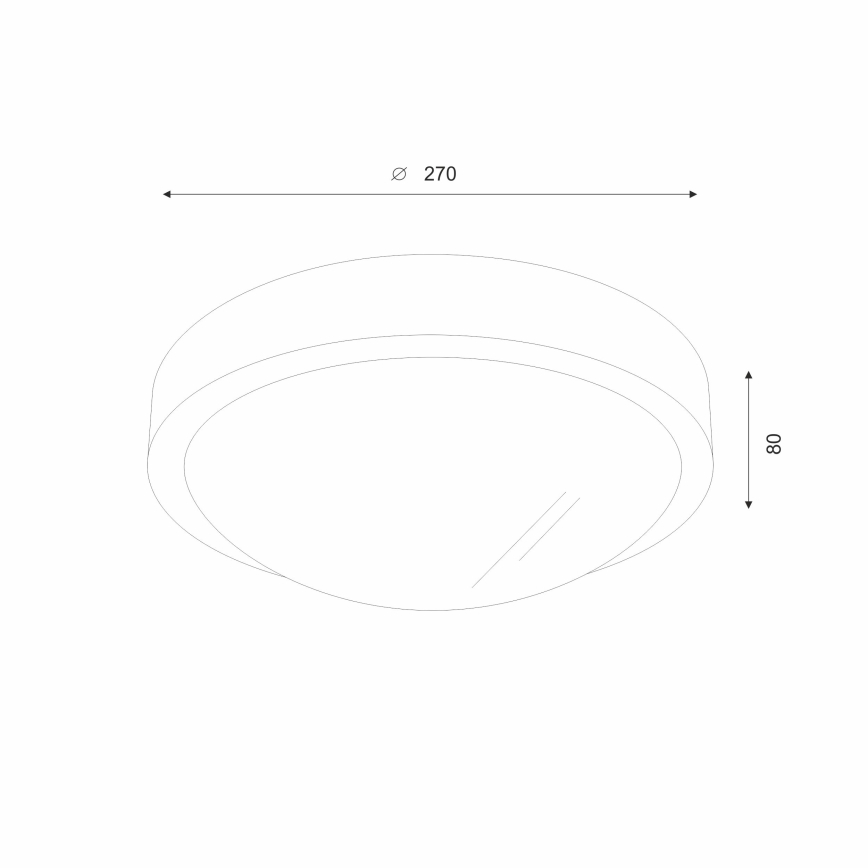 Brilagi - Plafoniera LED CARVALHO SLIM 1xE27/15W/230V rovere/noce Ø 27 cm