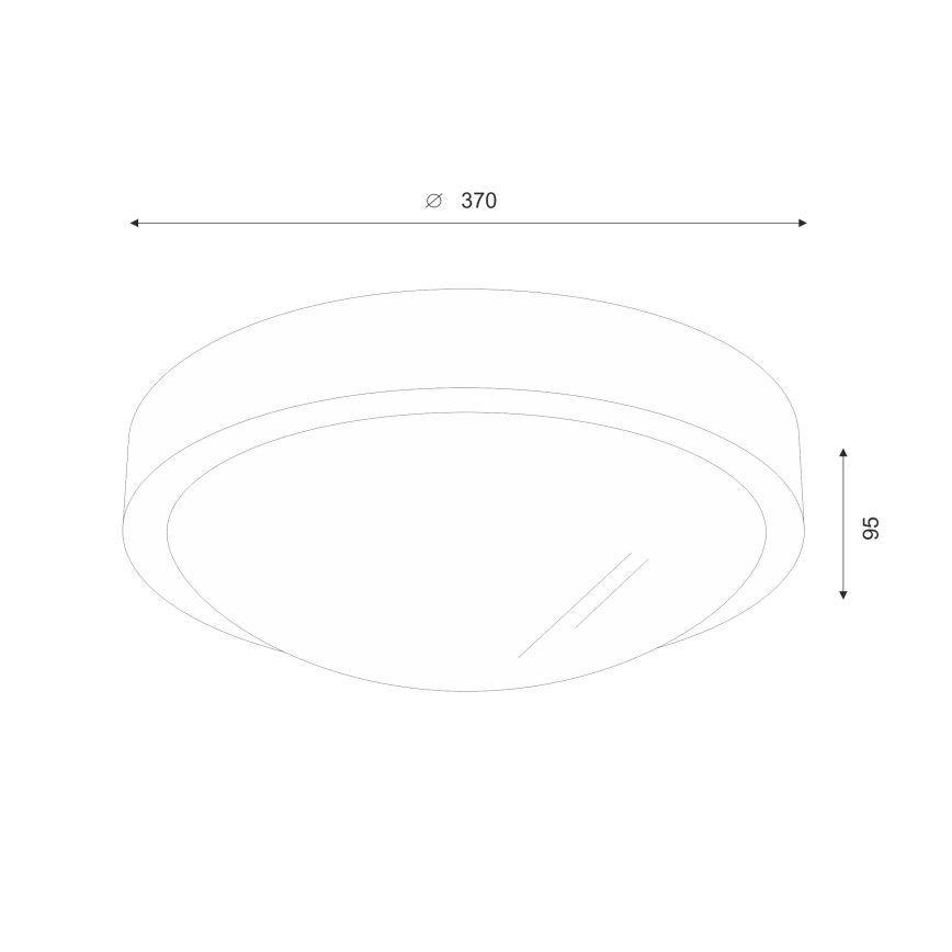 Brilagi - Plafoniera LED CARVALHO SLIM 2xE27/15W/230V rovere/ciliegio Ø 37 cm