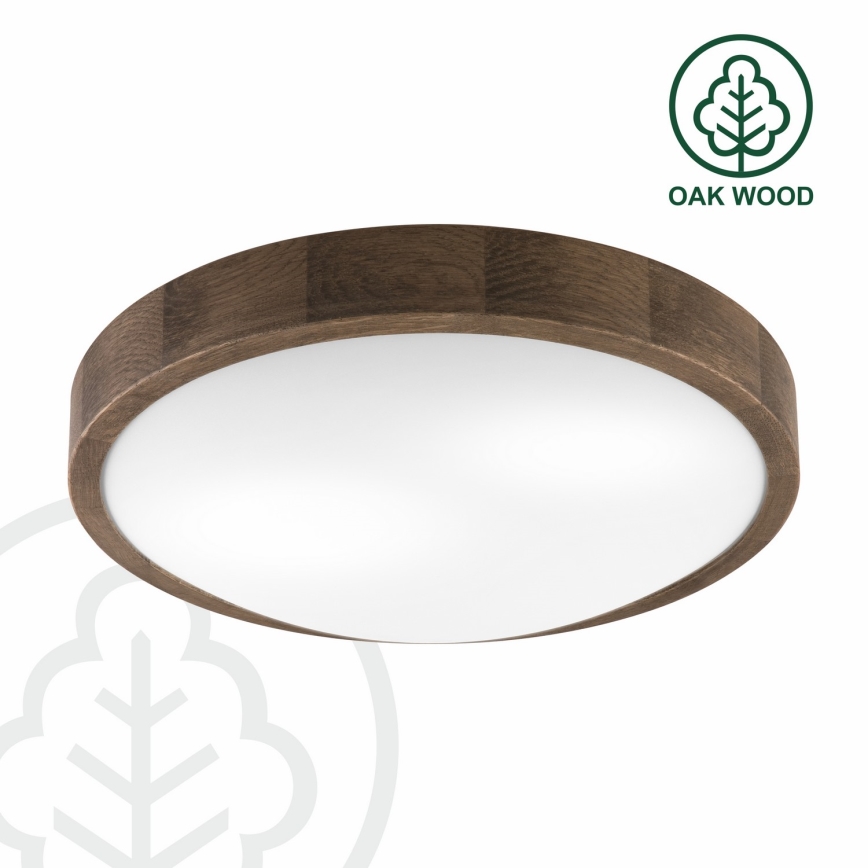 BRILAGI - Plafoniera LED CARVALHO SLIM 2xE27/15W/230V rovere/noce Ø 37 cm