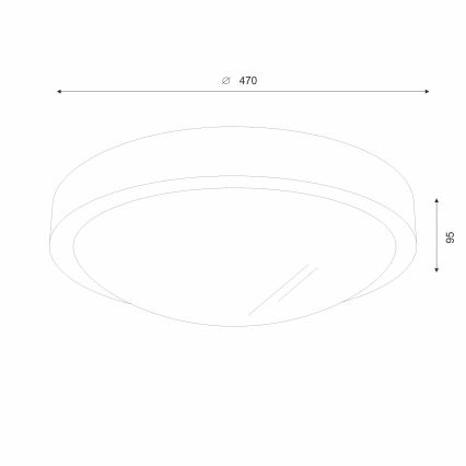 Brilagi - Plafoniera LED CARVALHO SLIM 3xE27/15W/230V rovere-noce Ø 47 cm