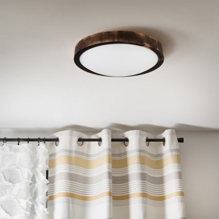 Brilagi - Plafoniera LED CARVALHO SLIM SMOKEY LED/20W/230V rovere Ø 27,5 cm