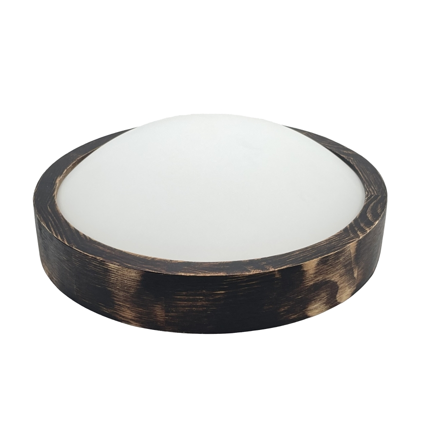 Brilagi - Plafoniera LED CARVALHO SLIM SMOKEY LED/20W/230V rovere Ø 27,5 cm