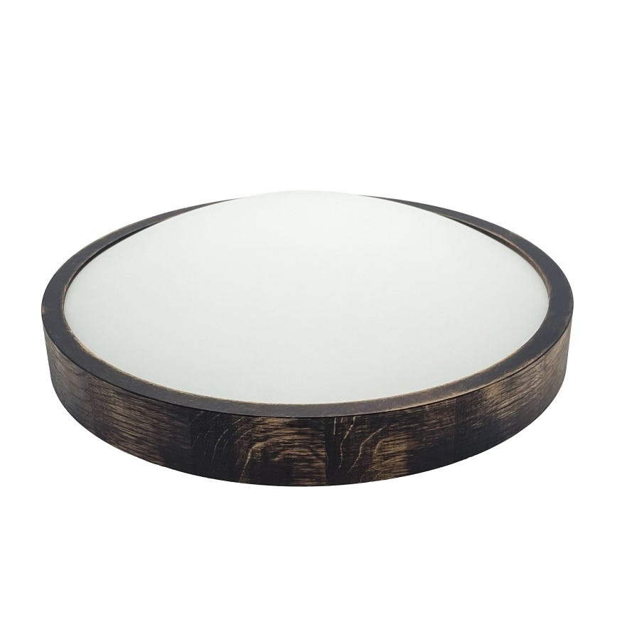 Brilagi - Plafoniera LED CARVALHO SLIM SMOKEY LED/36W/230V rovere Ø 37,5 cm