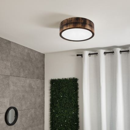Brilagi - Plafoniera LED CARVALHO SMOKEY LED/20W/230V rovere Ø 27,5 cm