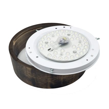 Brilagi - Plafoniera LED CARVALHO SMOKEY LED/20W/230V rovere Ø 27,5 cm