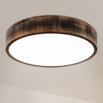 Brilagi - Plafoniera LED CARVALHO SMOKEY LED/36W/230V, finitura in rovere, diam. 47,5 cm