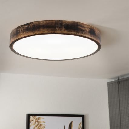 Brilagi - Plafoniera LED CARVALHO SMOKEY LED/36W/230V, finitura in rovere, diam. 47,5 cm
