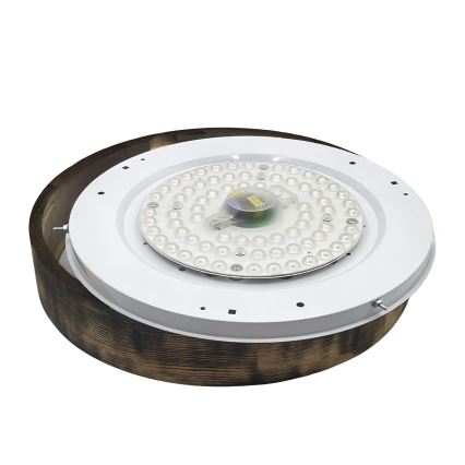 Brilagi - Plafoniera LED CARVALHO SMOKEY LED/36W/230V, finitura in rovere, diam. 47,5 cm