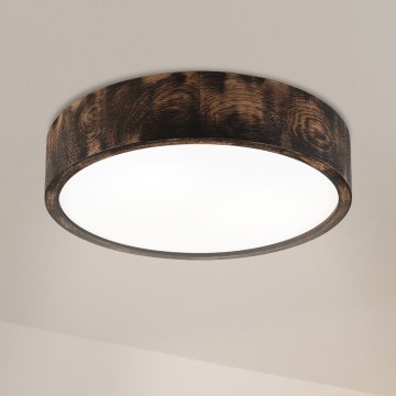 Brilagi - Plafoniera LED CARVALHO SMOKEY LED/36W/230V rovere, diam. 37,5 cm